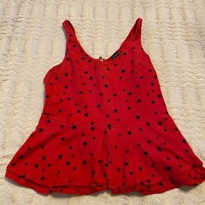Express Red with Black Stars Tank Top
